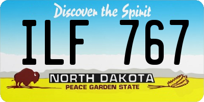 ND license plate ILF767