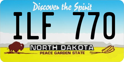 ND license plate ILF770