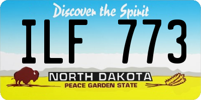 ND license plate ILF773