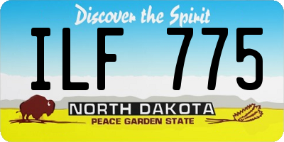 ND license plate ILF775