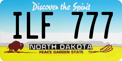 ND license plate ILF777