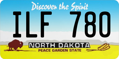 ND license plate ILF780