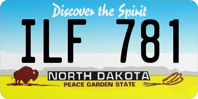 ND license plate ILF781
