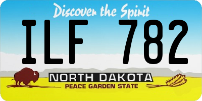 ND license plate ILF782