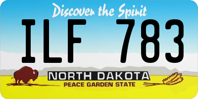 ND license plate ILF783