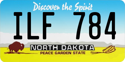 ND license plate ILF784