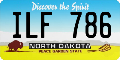 ND license plate ILF786