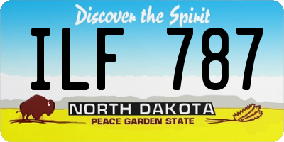 ND license plate ILF787