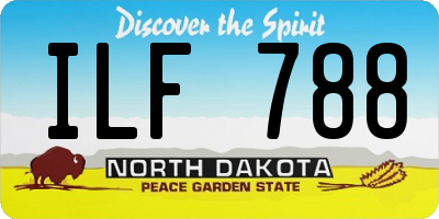 ND license plate ILF788