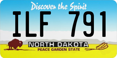 ND license plate ILF791
