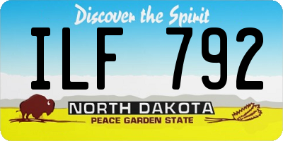 ND license plate ILF792