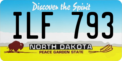 ND license plate ILF793