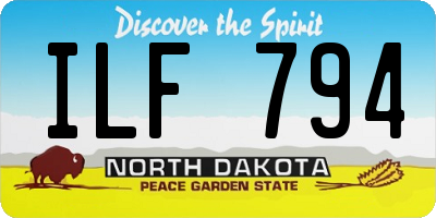 ND license plate ILF794