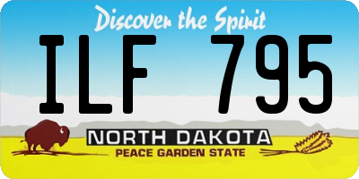 ND license plate ILF795