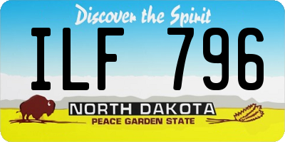 ND license plate ILF796