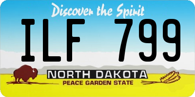ND license plate ILF799