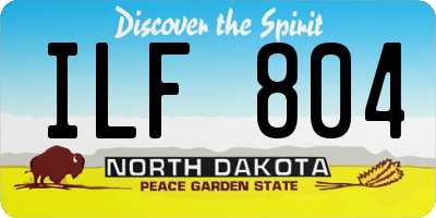 ND license plate ILF804