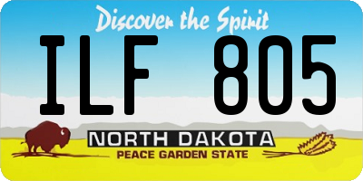 ND license plate ILF805