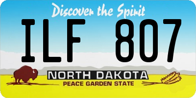 ND license plate ILF807