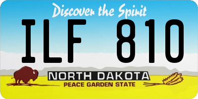 ND license plate ILF810