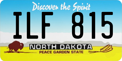 ND license plate ILF815