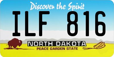 ND license plate ILF816
