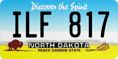 ND license plate ILF817