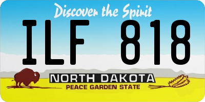 ND license plate ILF818