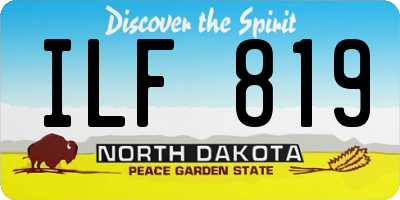 ND license plate ILF819