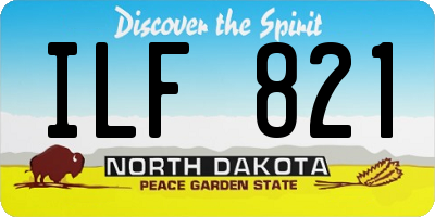 ND license plate ILF821