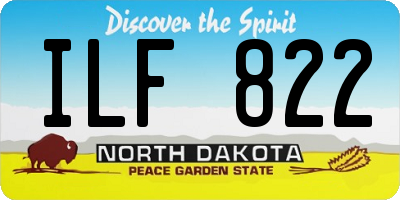 ND license plate ILF822