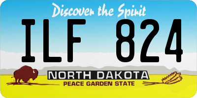 ND license plate ILF824