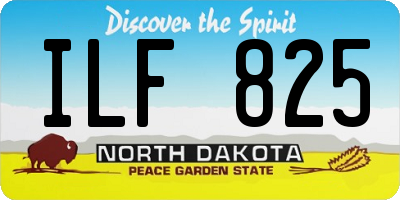 ND license plate ILF825