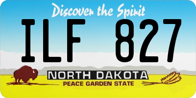 ND license plate ILF827