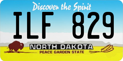 ND license plate ILF829