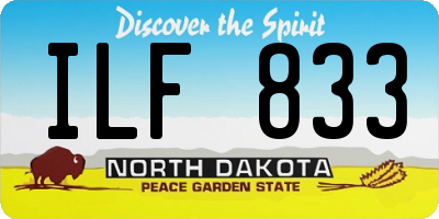 ND license plate ILF833