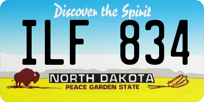 ND license plate ILF834