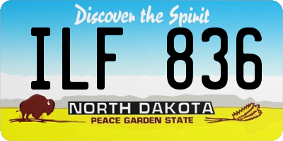 ND license plate ILF836