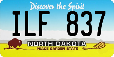 ND license plate ILF837
