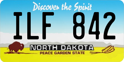 ND license plate ILF842
