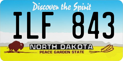 ND license plate ILF843