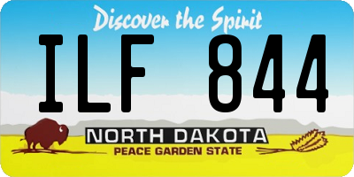 ND license plate ILF844