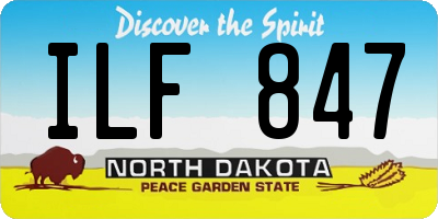 ND license plate ILF847