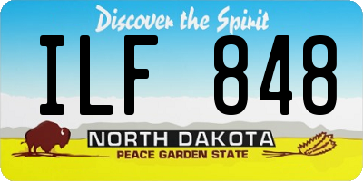 ND license plate ILF848