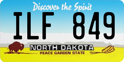 ND license plate ILF849