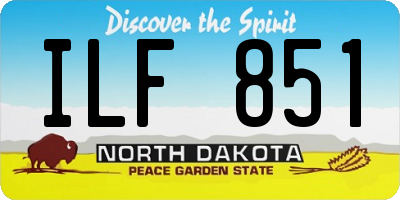 ND license plate ILF851