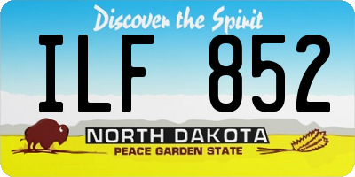 ND license plate ILF852