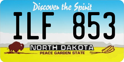 ND license plate ILF853