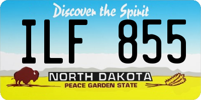 ND license plate ILF855