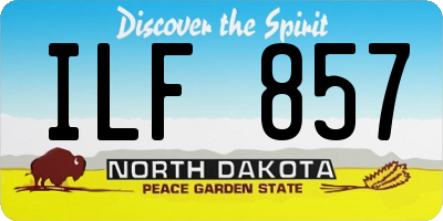 ND license plate ILF857
